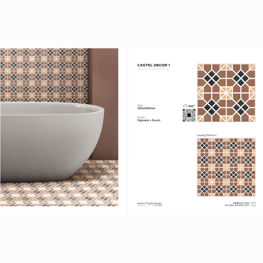 Castel Decor 200x200 tile inspiration
