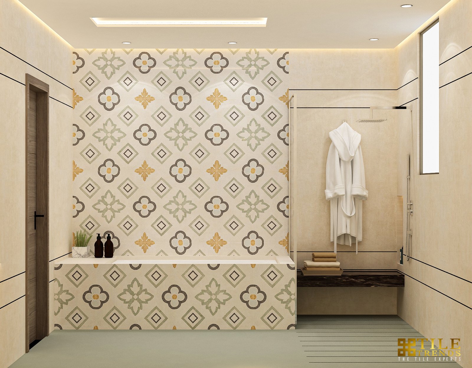 Decorative bathroom wall