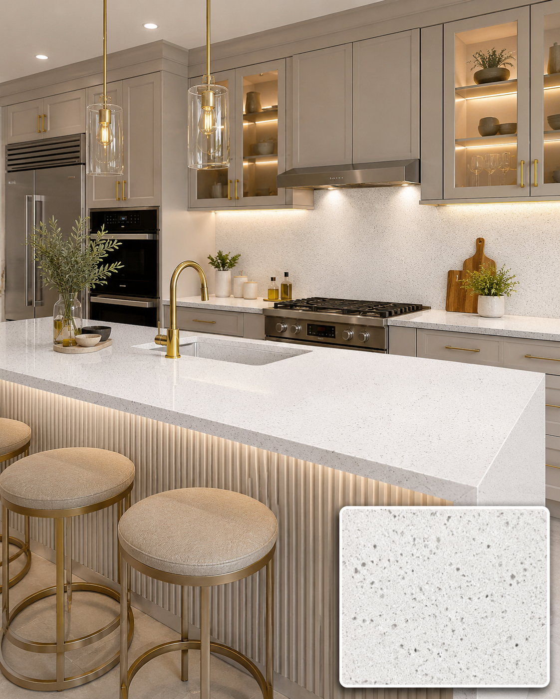 Kitchen countertop surface
