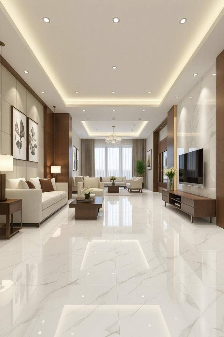 Wooden flooring for living room