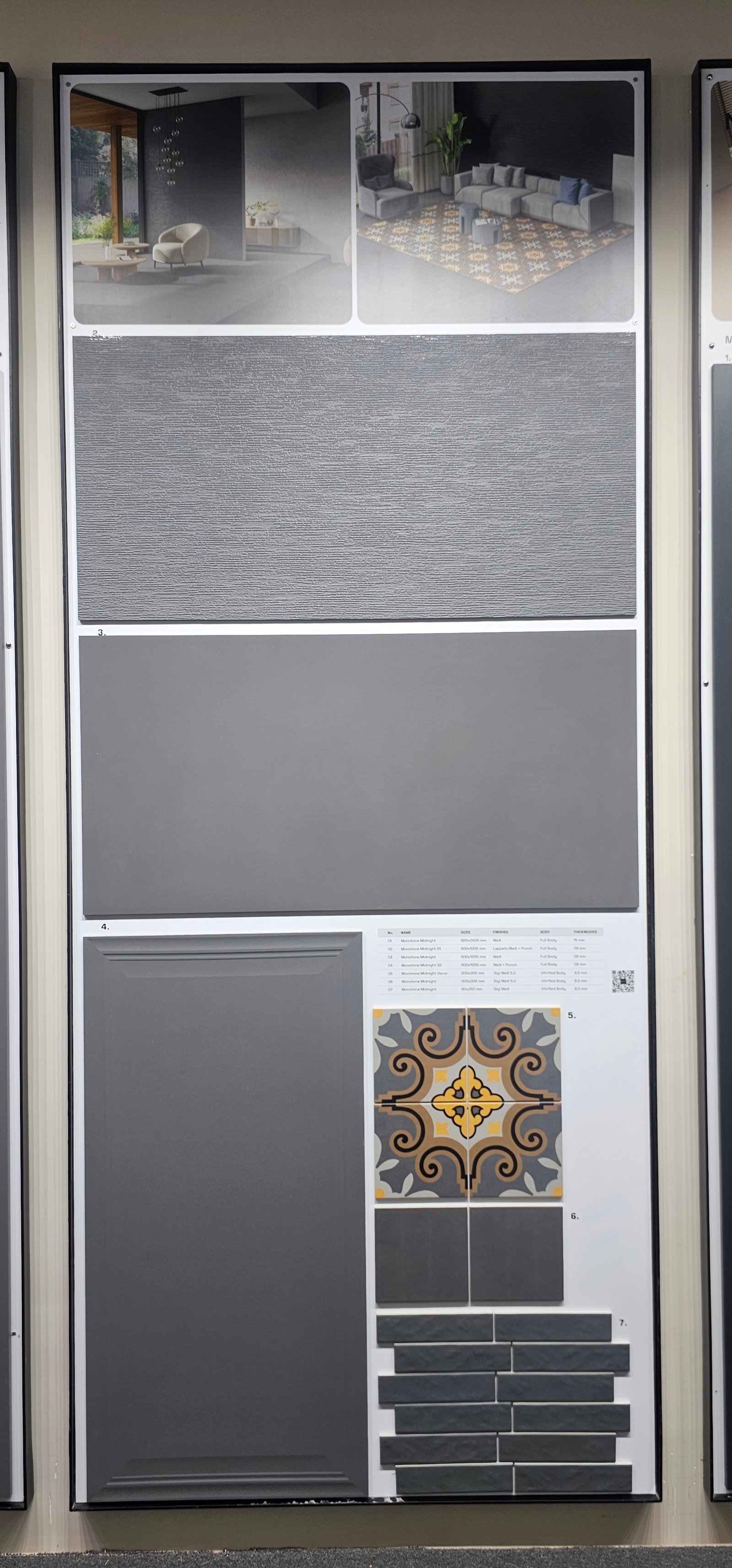 Monotone Midnight tile design