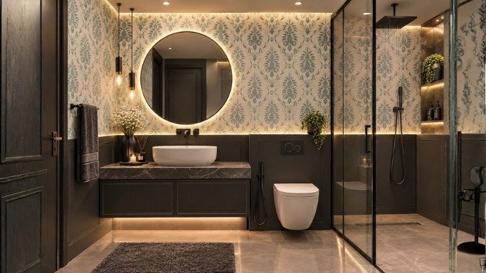 Luxe surface collection in a refined interior