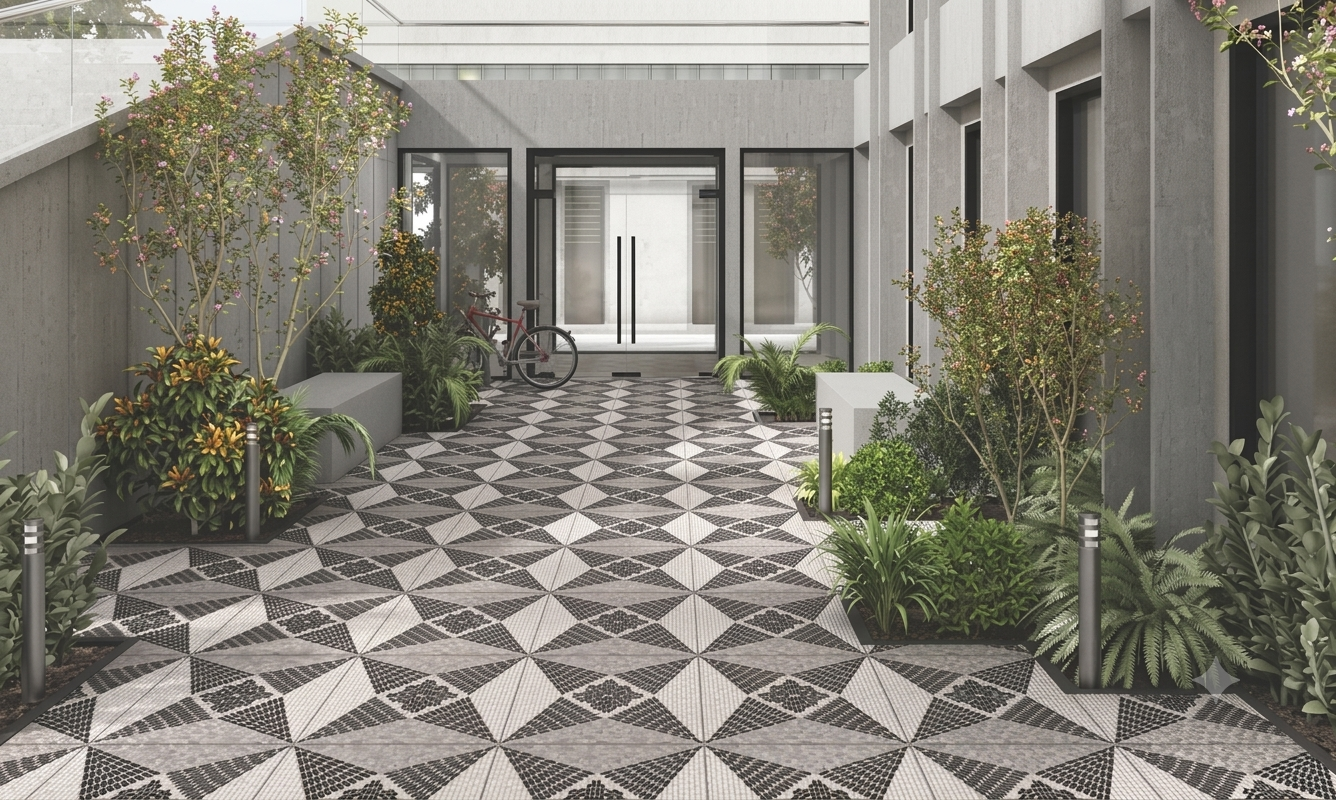 Outdoor floor tile