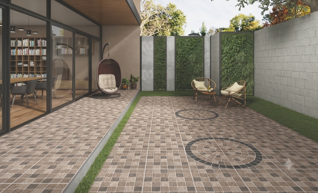 Poolside outdoor tile