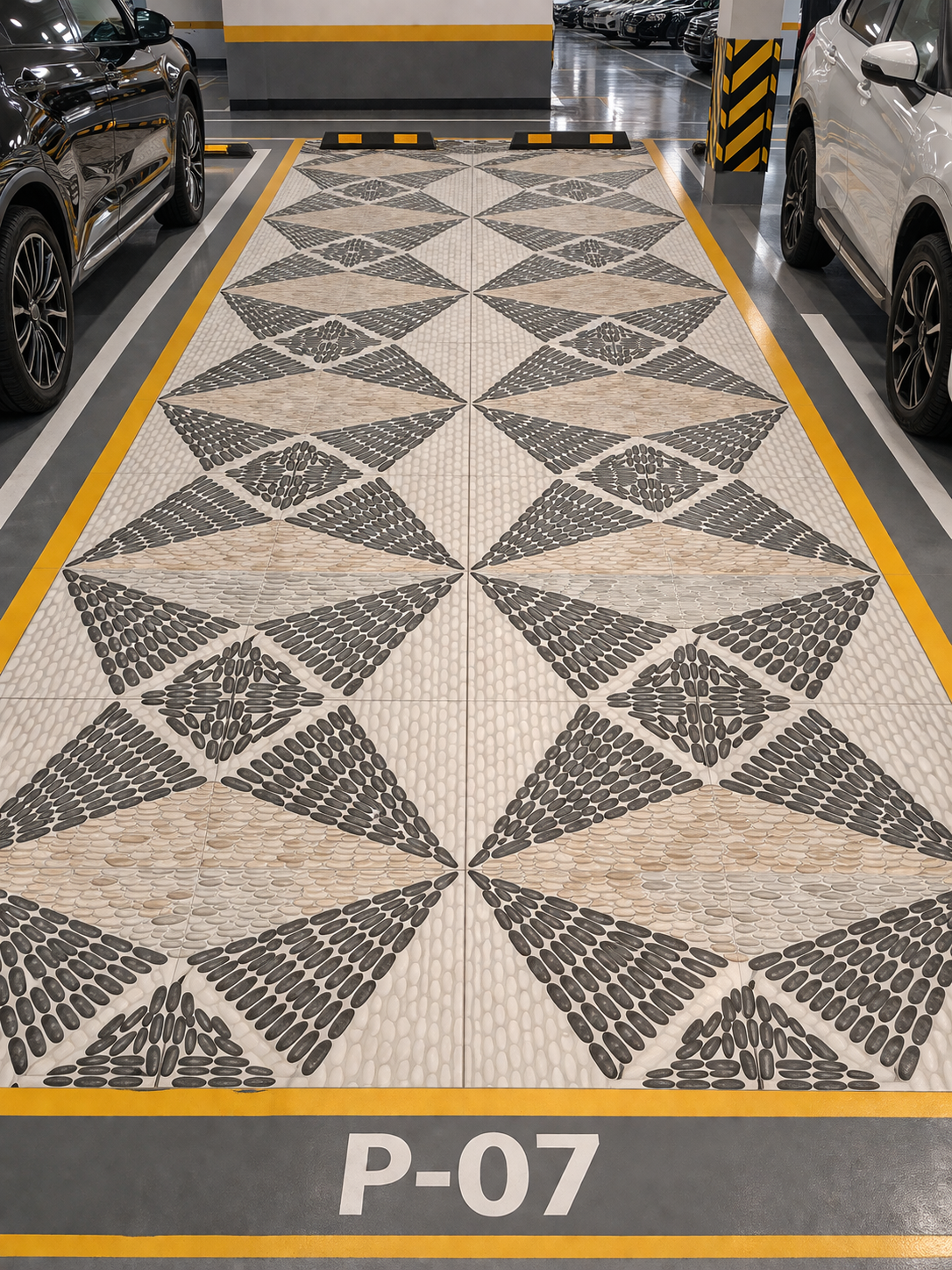 Outdoor parking tile